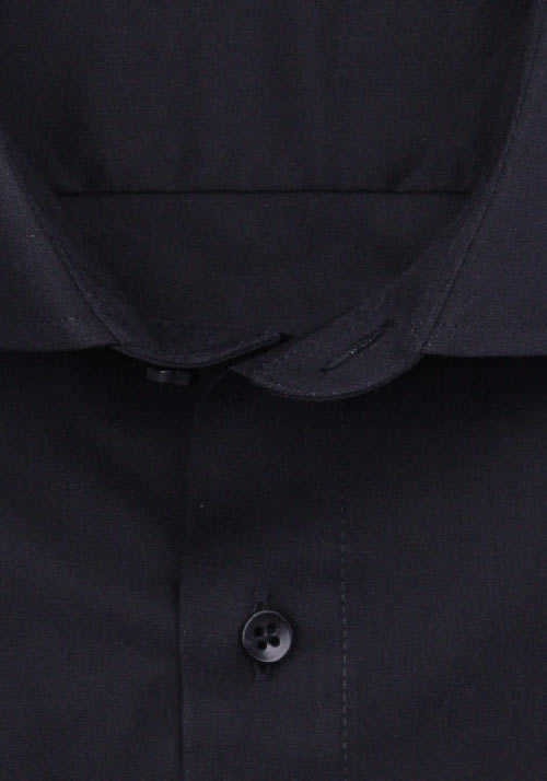 CASAMODA Modern Fit Hemd extra langer Arm New Kent Kragen schwarz