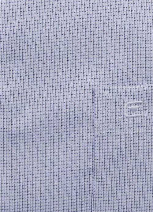 CASAMODA Comfort Fit Hemd Langarm Button Down Doppelkragen blau