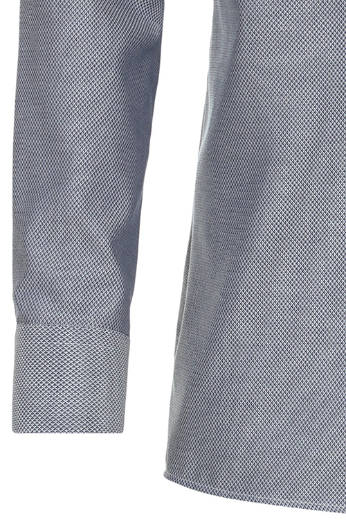 CASAMODA Comfort Fit Hemd Langarm Button Down Kragen Muster blau