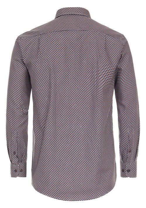 CASAMODA Comfort Fit Hemd Langarm New Kent Kragen Muster orange