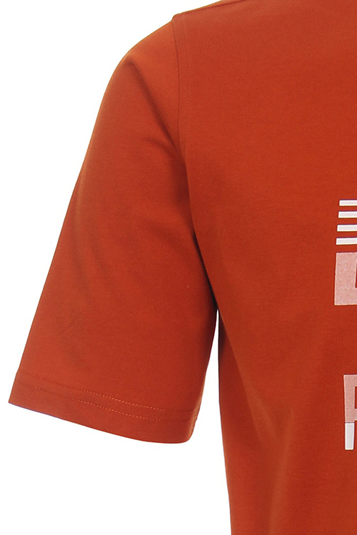 CASAMODA T-Shirt Halbarm Rundhals Print Jersey rost