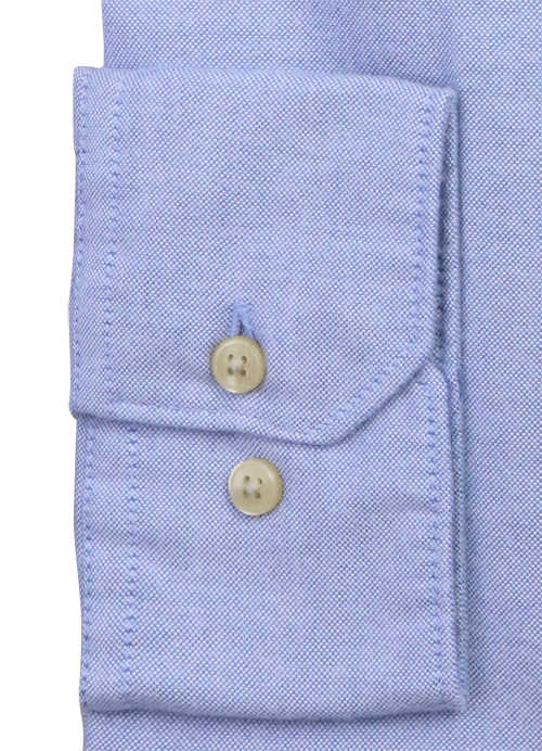 ETERNA Modern Fit Upcycling Shirt Button Down Kragen Stretch hellblau