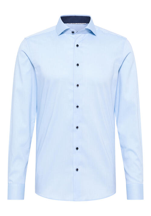 ETERNA Slim Fit Hemd Langarm Haifischkragen Oxford hellblau