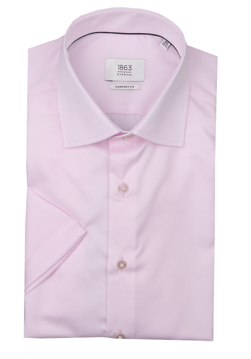 ETERNA Comfort Fit 1863 Hemd Halbarm Twill rosa