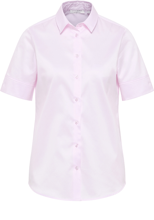ETERNA Regular Fit Bluse Halbarm Hemdkragen rosa