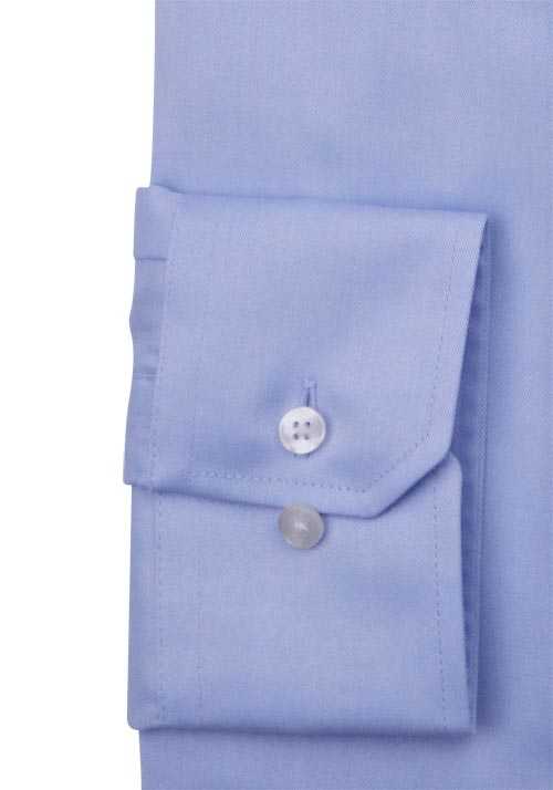 ETERNA Modern Fit Cover Hemd extra langer Arm New Kent Kragen hellblau