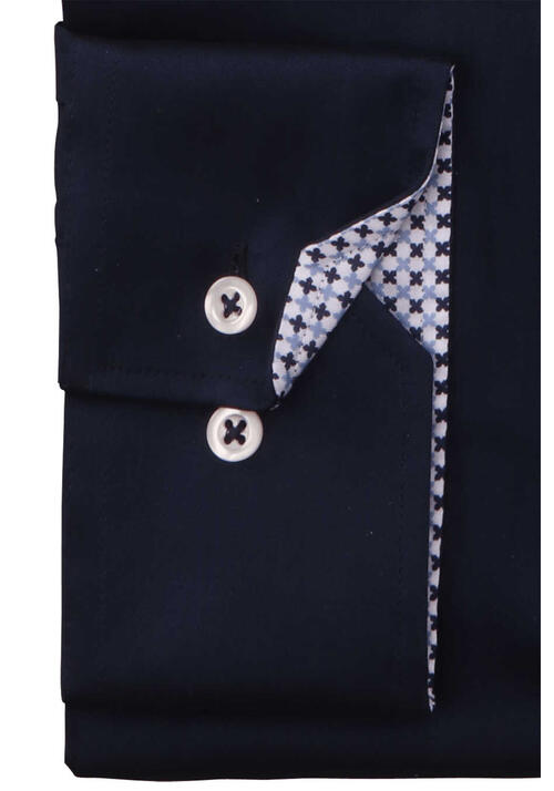 ETERNA Modern Fit Performence Hemd extra kurzer Arm Twill nachtblau