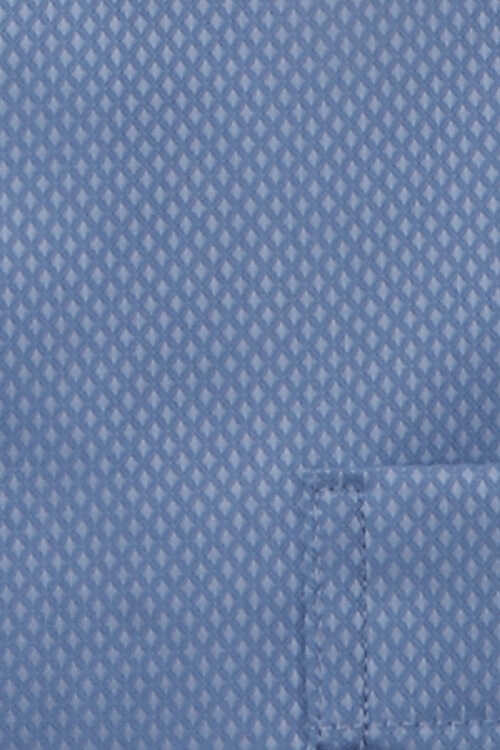 ETERNA Comfort Fit Hemd super langer Arm New Kent Kragen Muster blau