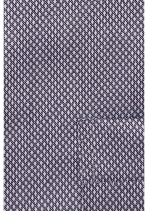 ETERNA Comfort Fit Hemd super langer Arm New Kent Kragen Muster blau