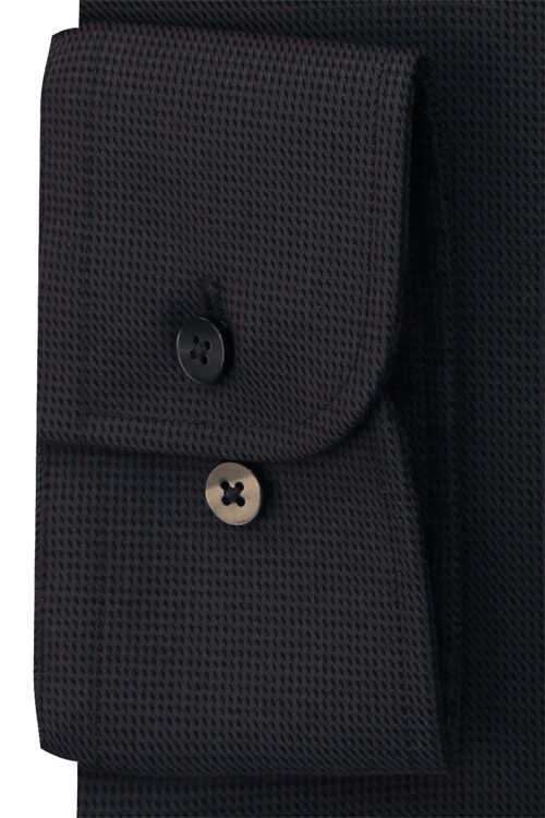 ETERNA Modern Fit Hemd Langarm New Kent Kragen Streifen schwarz