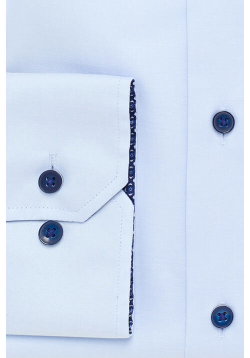 ETERNA Modern Fit Performance Hemd Langarm New Kent Kragen Stretch Twill hellblau