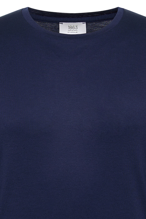 ETERNA Shirt 1863 Langarm Rundhals nachtblau