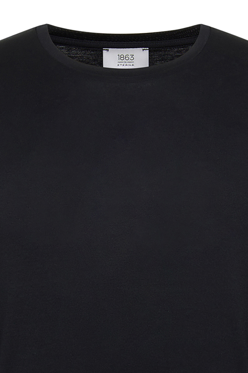 ETERNA Shirt 1863 Langarm Rundhals schwarz