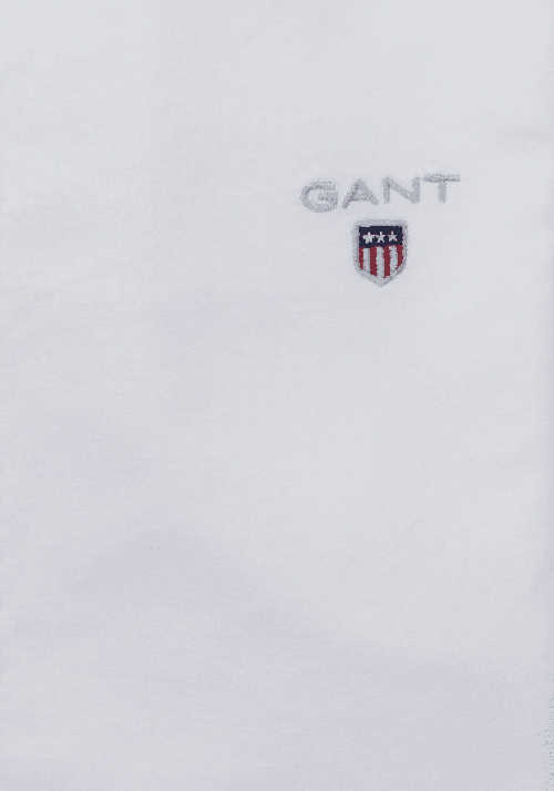 GANT Slim Fit Hemd Langarm geknpft Logo-Detail wei
