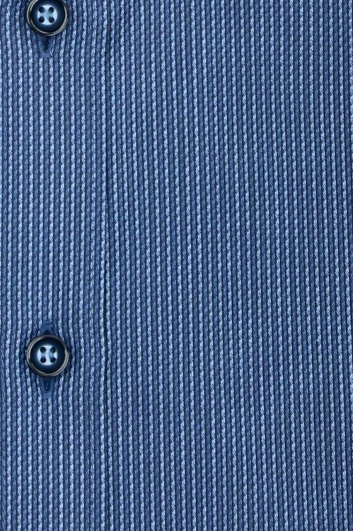 MARVELIS Body Fit Hemd extra langer Arm New Kent Kragen Streifen dunkelblau
