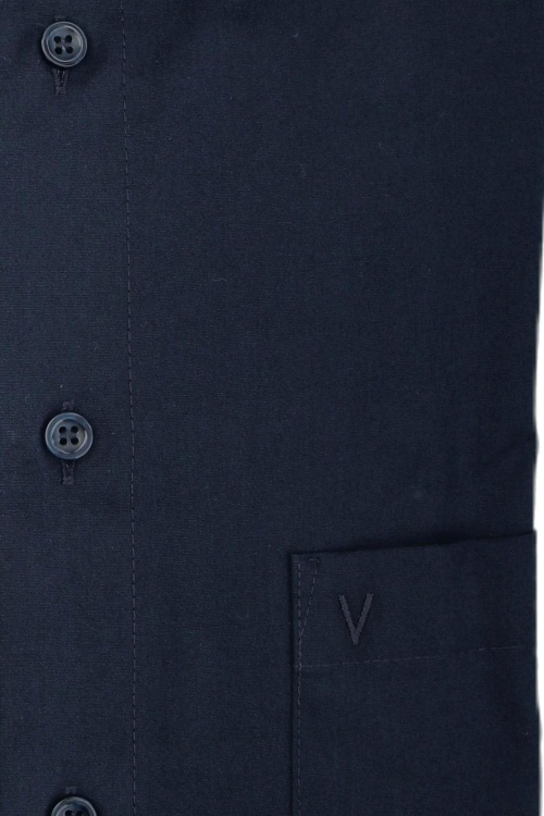 MARVELIS Modern Fit Hemd Langarm mit Brusttasche Popeline nachtblau