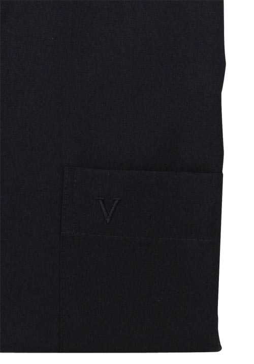 MARVELIS Comfort Fit Hemd Halbarm mit Brusttasche schwarz