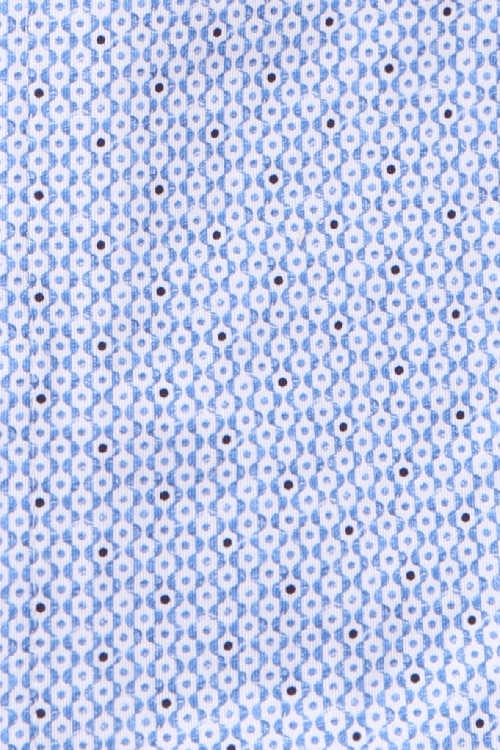 OLMYP Luxor 24/Seven modern fit Hemd Langarm Jersey Muster blau