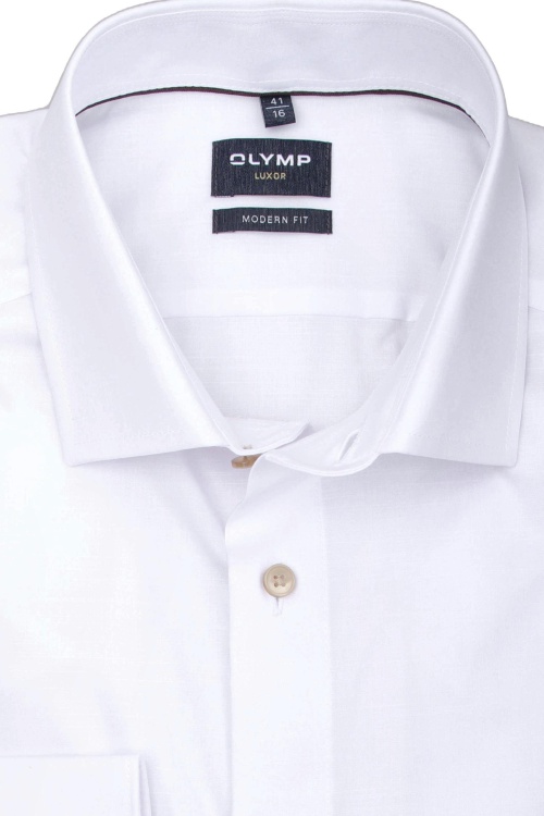 OLYMP Luxor modern fit Hemd extra langer Arm New Kent Kragen wei