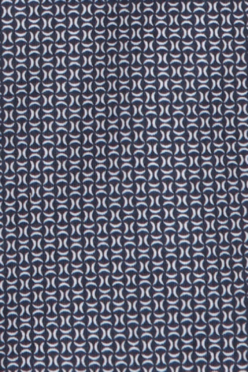 OLYMP No. Six 24/Seven super slim Hemd Langarm Haifischkragen Muster dunkelblau