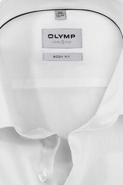 OLYMP Level Five body fit Galahemd extra langer Arm Popeline wei