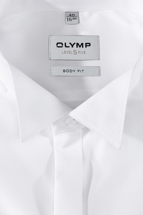 OLYMP Level Five body fit Gala Hemd Langarm Stretch wei