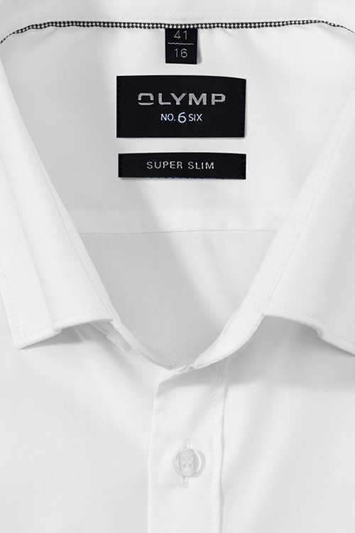 OLYMP No. Six super slim Hemd Langarm Under-Button-Down wei