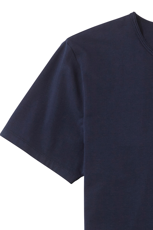 OLYMP Regular Fit T-Shirt Halbarm Rundhals Baumwolle Stretch Jersey nachtblau