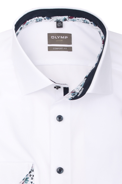 OLYMP Luxor comfort fit Hemd extra langer Arm Haifischkragen wei