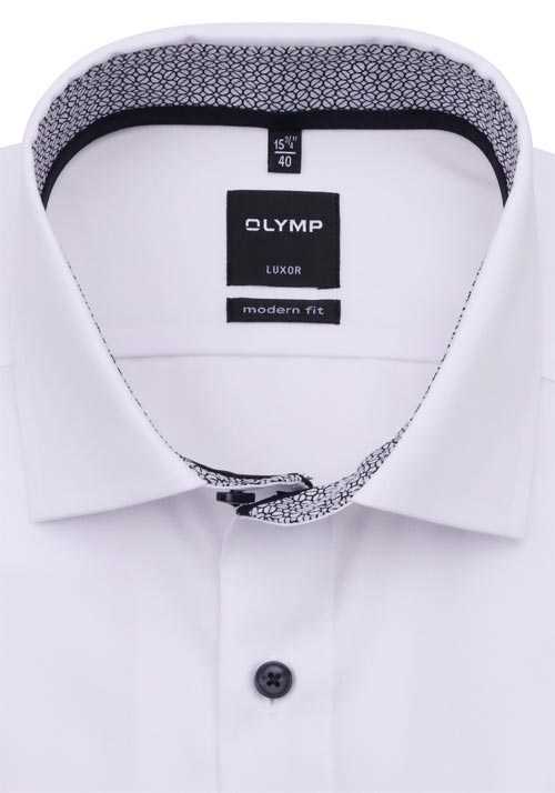 OLYMP Luxor modern fit Hemd extra langer Arm Haifischkragen weiß