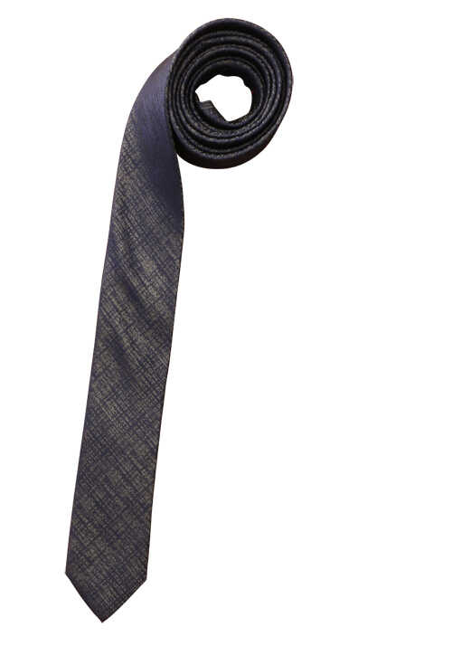 OLYMP Krawatte super slim 5 cm breit aus reiner Seide Fleckabweisend Muster grn