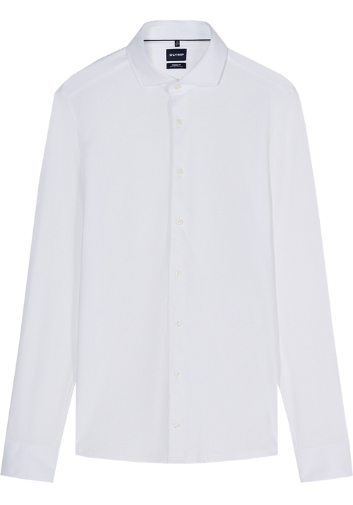 OLYMP Luxor modern fit Langarm Haifischkragen Japanese Knitted wei�