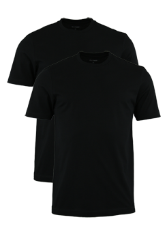 OLYMP T-Shirt Doppelpack Rundhals schwarz