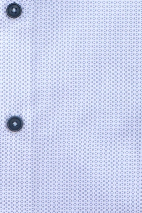 PURE Modern Fit Hemd Langarm New Kent Kragen Muster hellblau