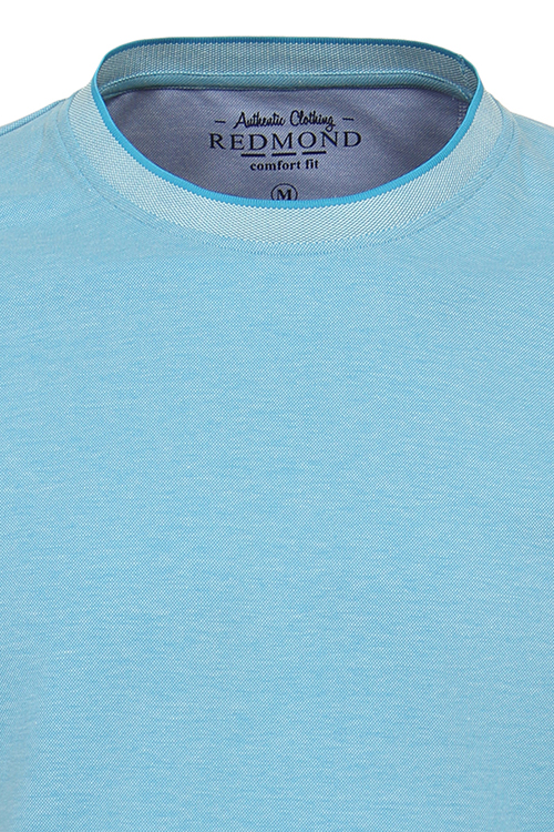 REDMOND T-Shirt Halbarm Rundhals Pique trkis