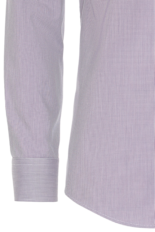 REDMOND Modern Fit Hemd Langarm New Kent Kragen Struktur lila