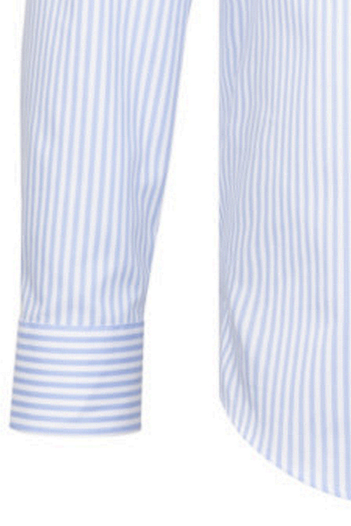 SEIDENSTICKER Slim Hemd extra langer Arm Streifen hellblau