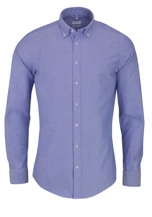 Seidensticker Herren Hemd Slim Fit – 100% Baumwolle, Langarm, Grün, Bügelleicht