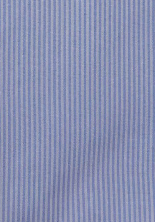 SEIDENSTICKER Slim Hemd Langarm New Kent Kragen Streifen hellblau