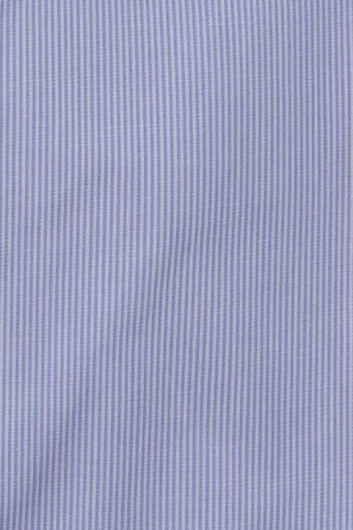 SEIDENSTICKER Shaped Hemd Langarm Haifischkragen Streifen blau