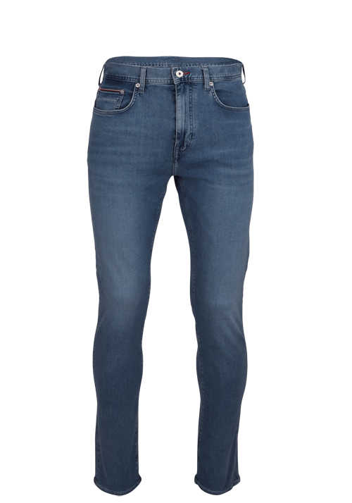TOMMY HILFIGER Slim Jeans BLEECKER Reiverschluss 5-Pocket blau