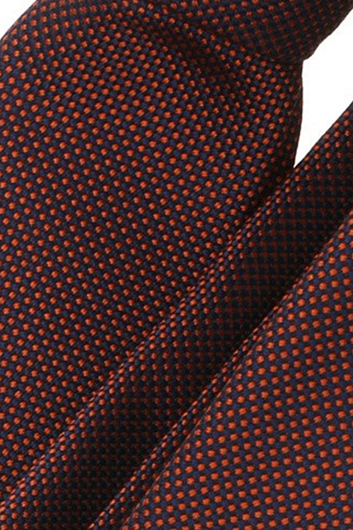 VENTI Krawatte aus Seide und Polyester Muster orange
