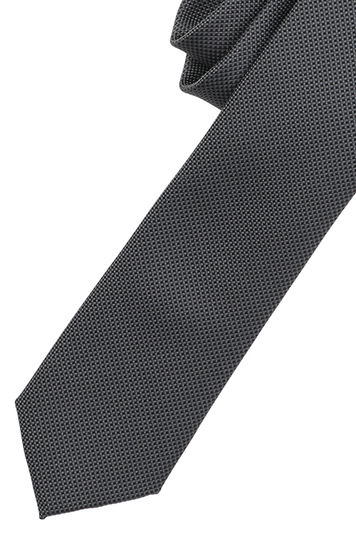 VENTI Krawatte aus Seide und Polyester Muster anthrazit