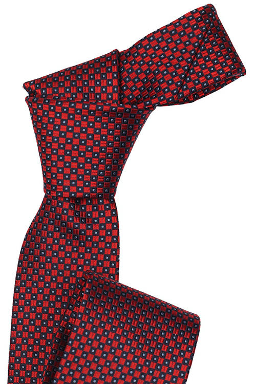 VENTI Krawatte aus reiner Seide fleckenabweisend Muster rot
