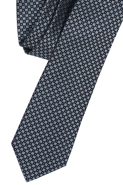 VENTI Krawatte aus reiner Seide fleckenabweisend Muster blau