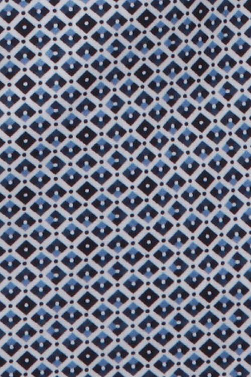 VENTI Modern Fit Hemd Langarm Haifischkragen Muster blau