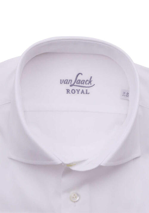 VAN LAACK Slim Fit Hemd RIVARA Langarm Haifischkragen wei